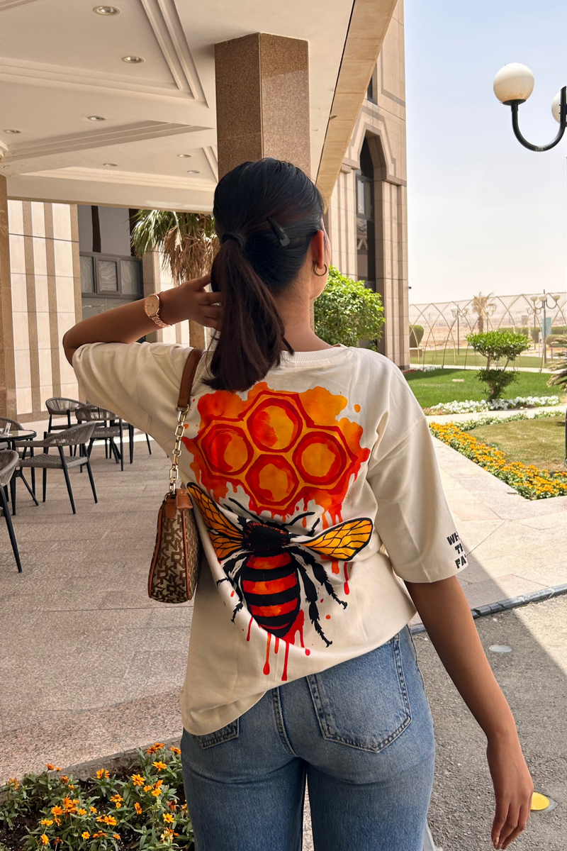 Bee Fate Oversized T-Shirt by WHAT THE FATE