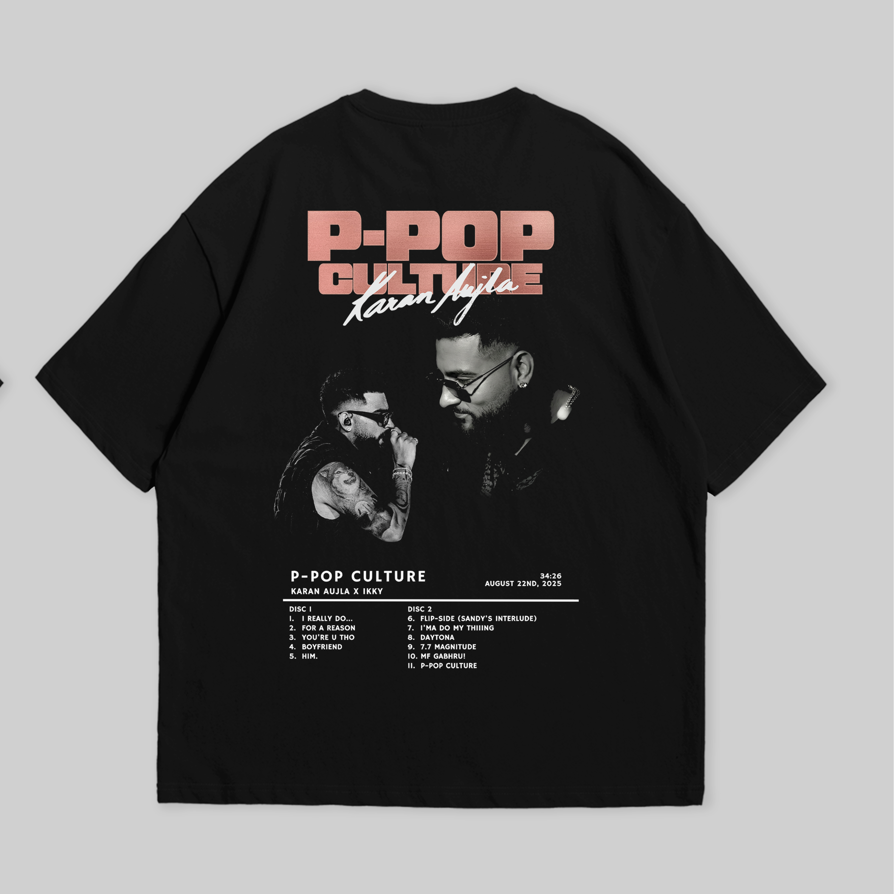 ミュージシャン RKCDL POP UP STORE Limited Tee L P-POP Culture Live Oversized Tee – Karan Aujla | WTFATE – WHAT THE