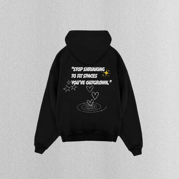 Oversize Hoodie from WHAT THE FATE featuring bold graphic on the back with empowering message and stylish design