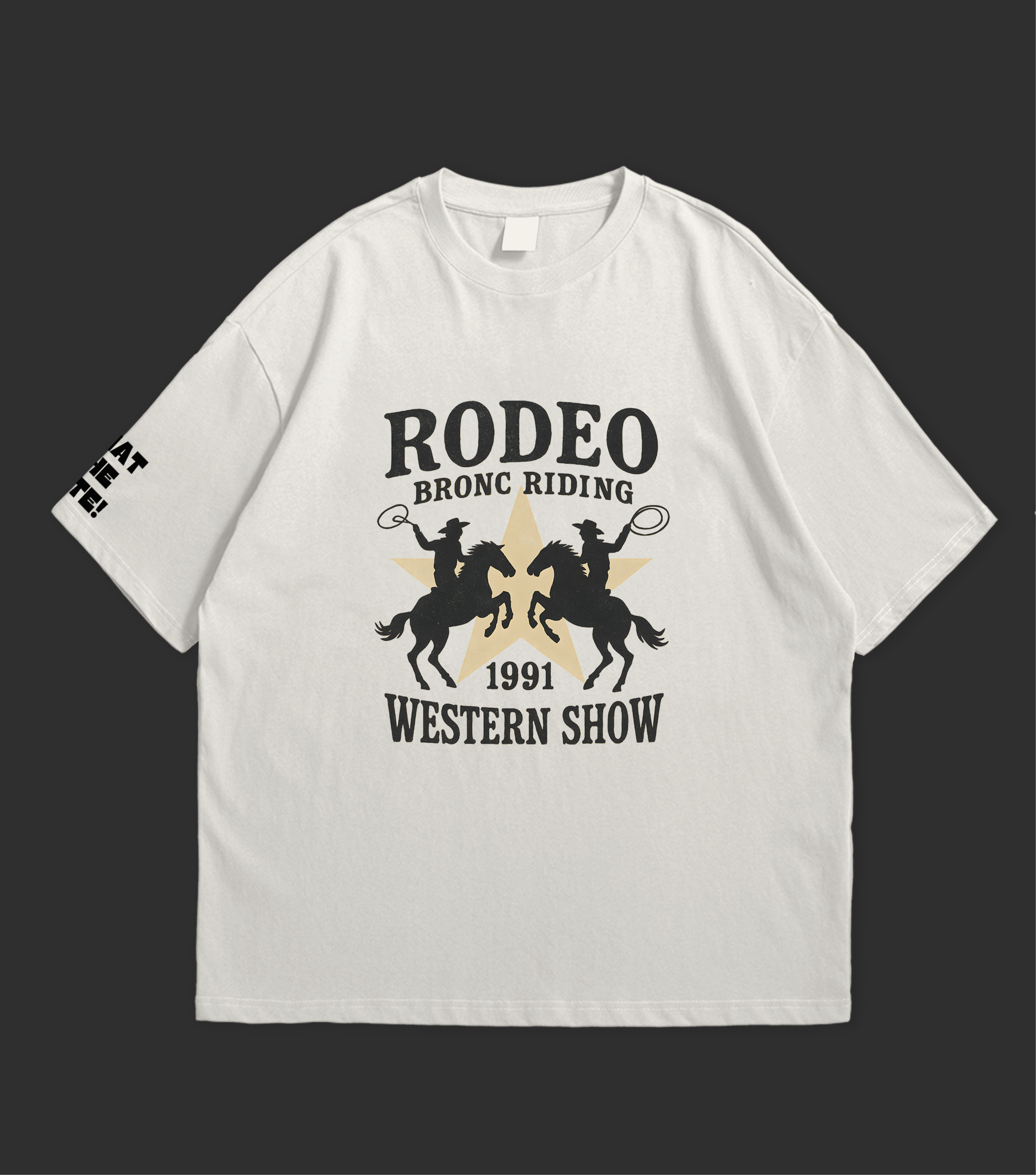 Western Rodeo 1991  Oversized T-Shirt by WHAT THE FATE