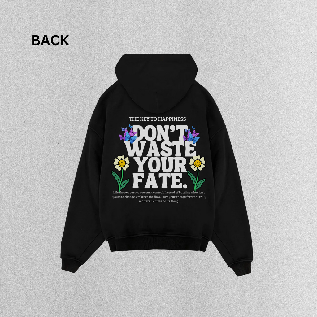 The Key to Happiness Oversized Graphic Hoodie