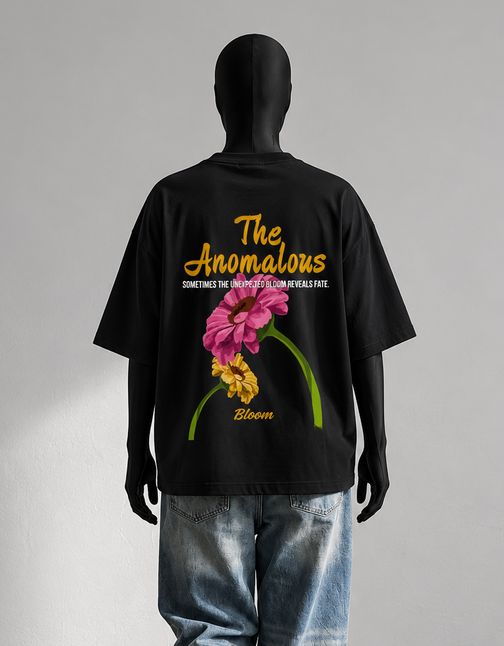 Person wearing a black t-shirt with 'The Anomalous' design on a treadmill.