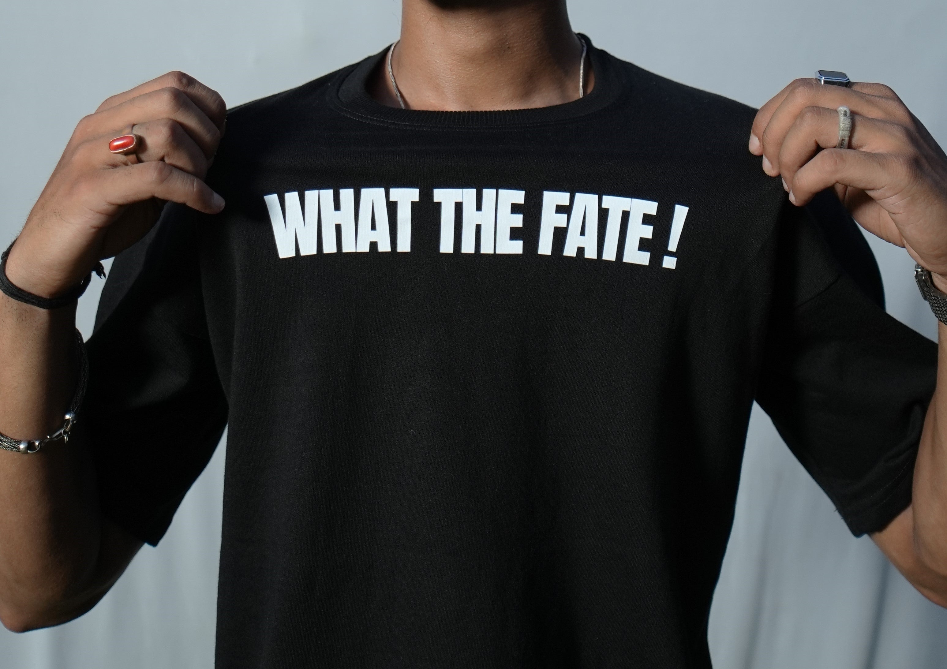 WHAT THE FATE Oversize Graphic Tee