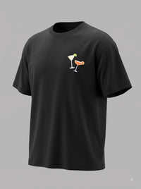 Can I Buy You A Drink Oversized T-Shirt – Black Cocktail Graphic Tee