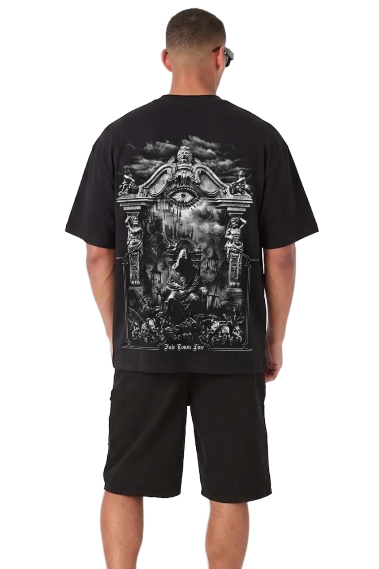 Fate Town Live Oversized T-Shirt – Dark Gothic Graphic Tee