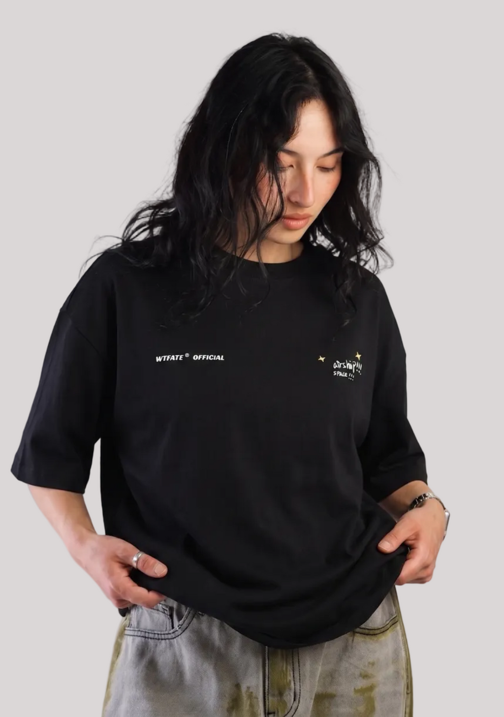 Galaxy Graphic T-Shirt – Black Astronaut Space