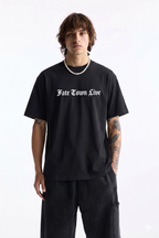 Fate Town Live Oversized T-Shirt – Dark Gothic Graphic Tee