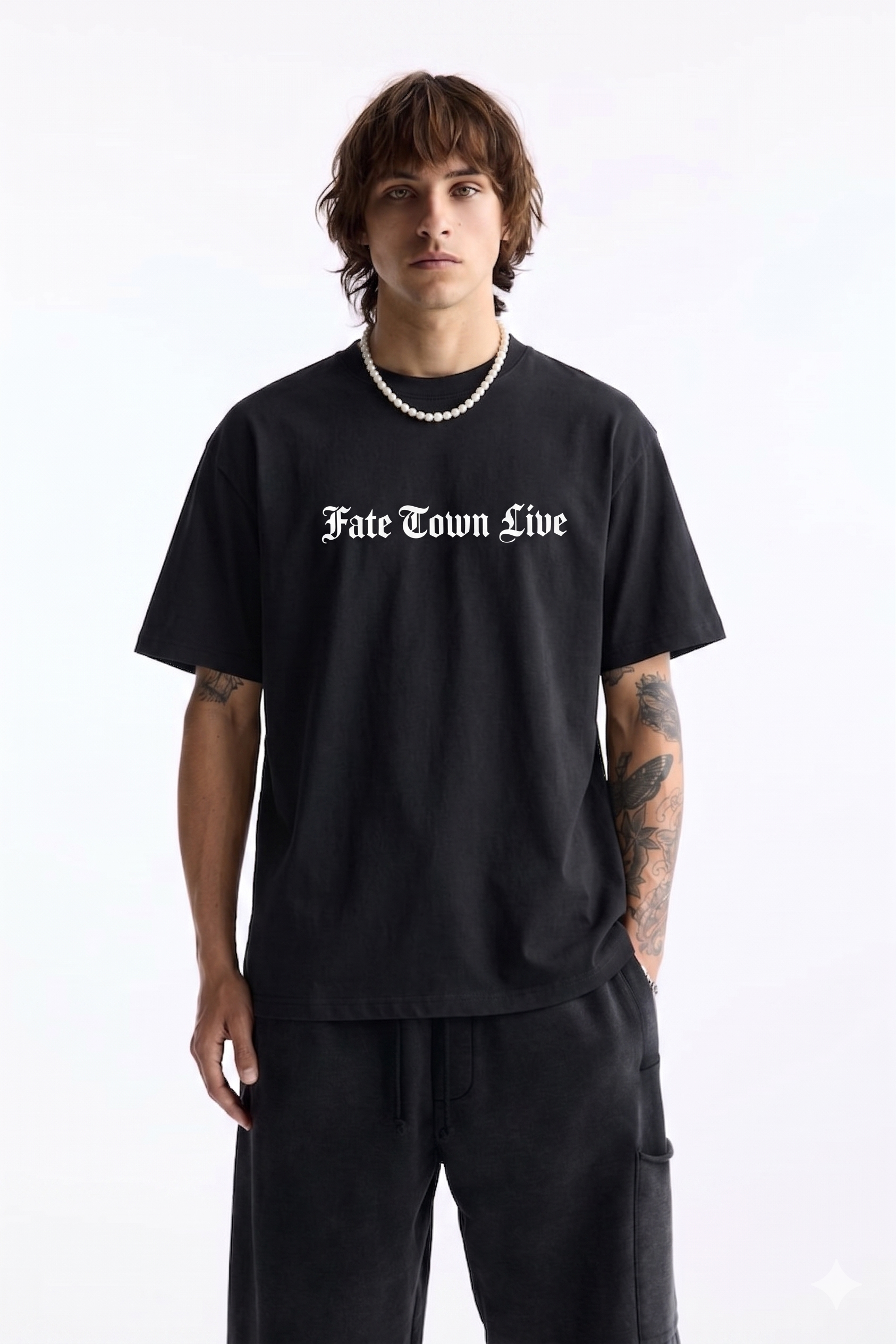 Fate Town Live Oversized T-Shirt – Dark Gothic Graphic Tee