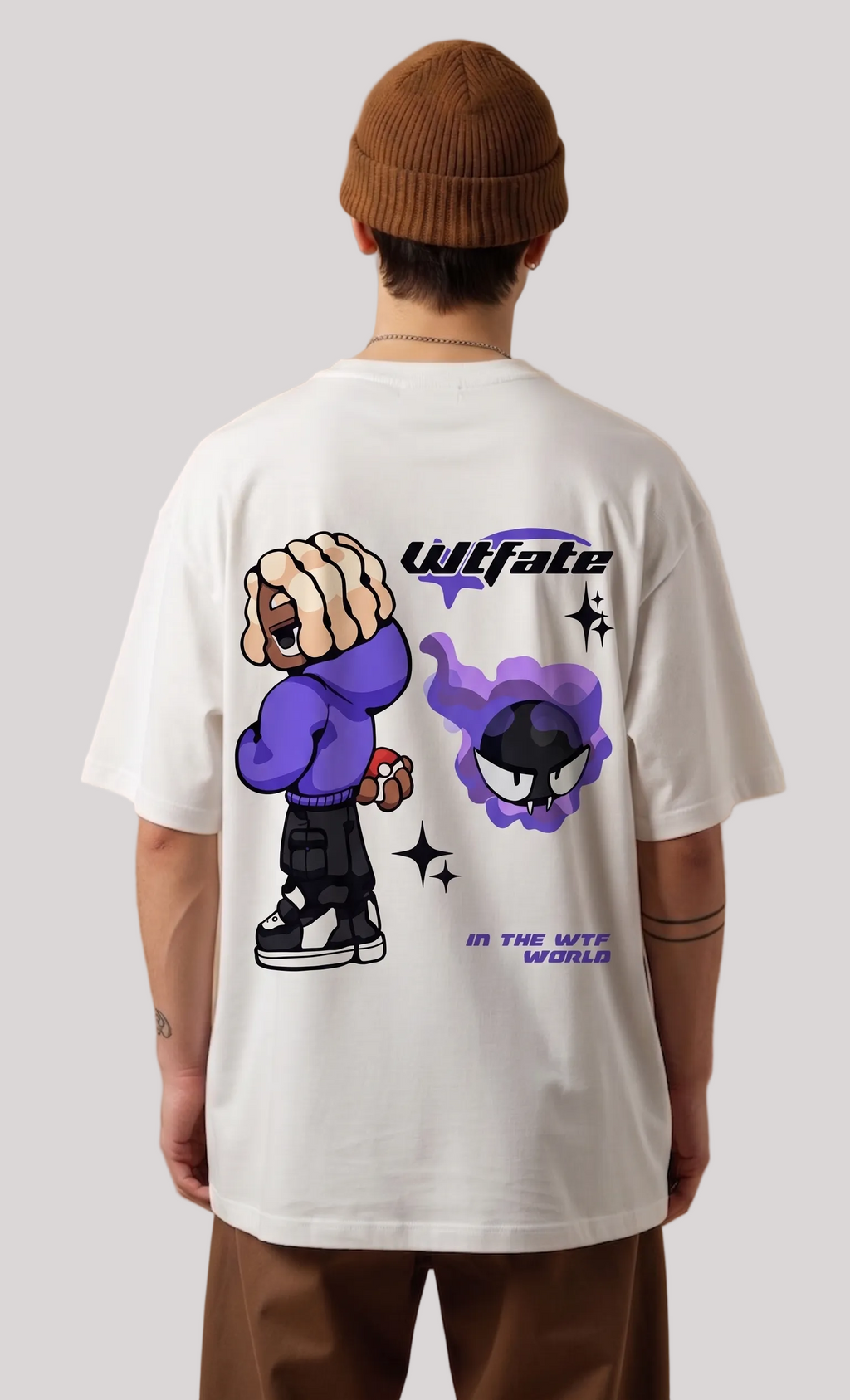Purple Street Character Oversized T-Shirt