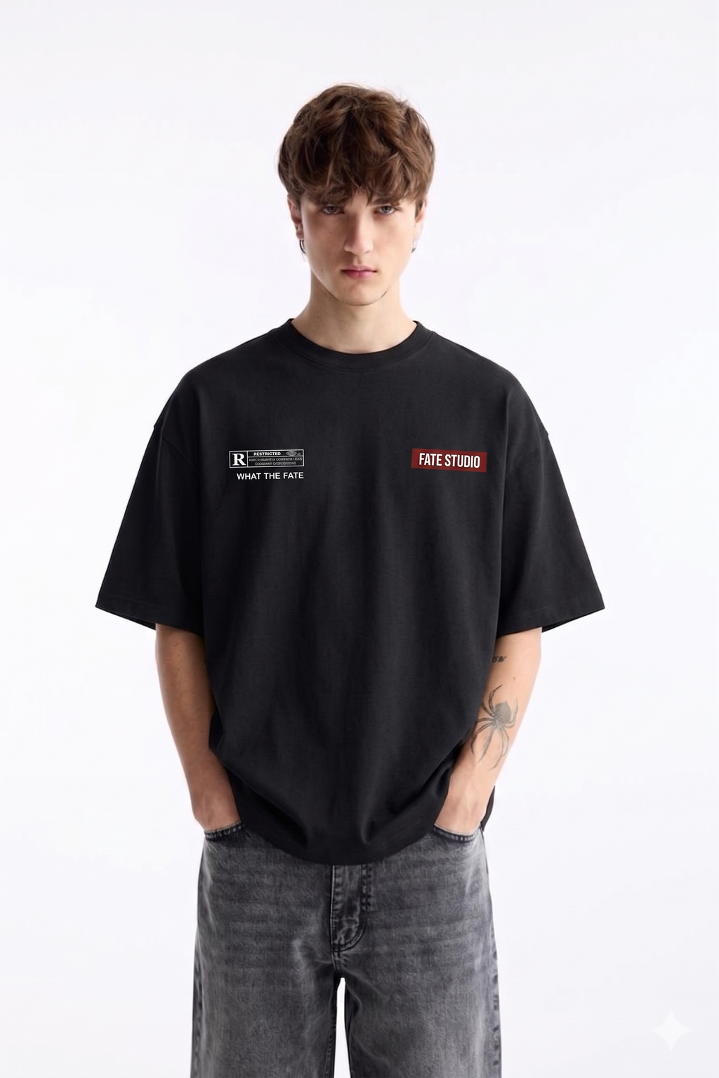 Hunter Tiger Oversized T-Shirt – Fierce Graphic Black Streetwear Tee