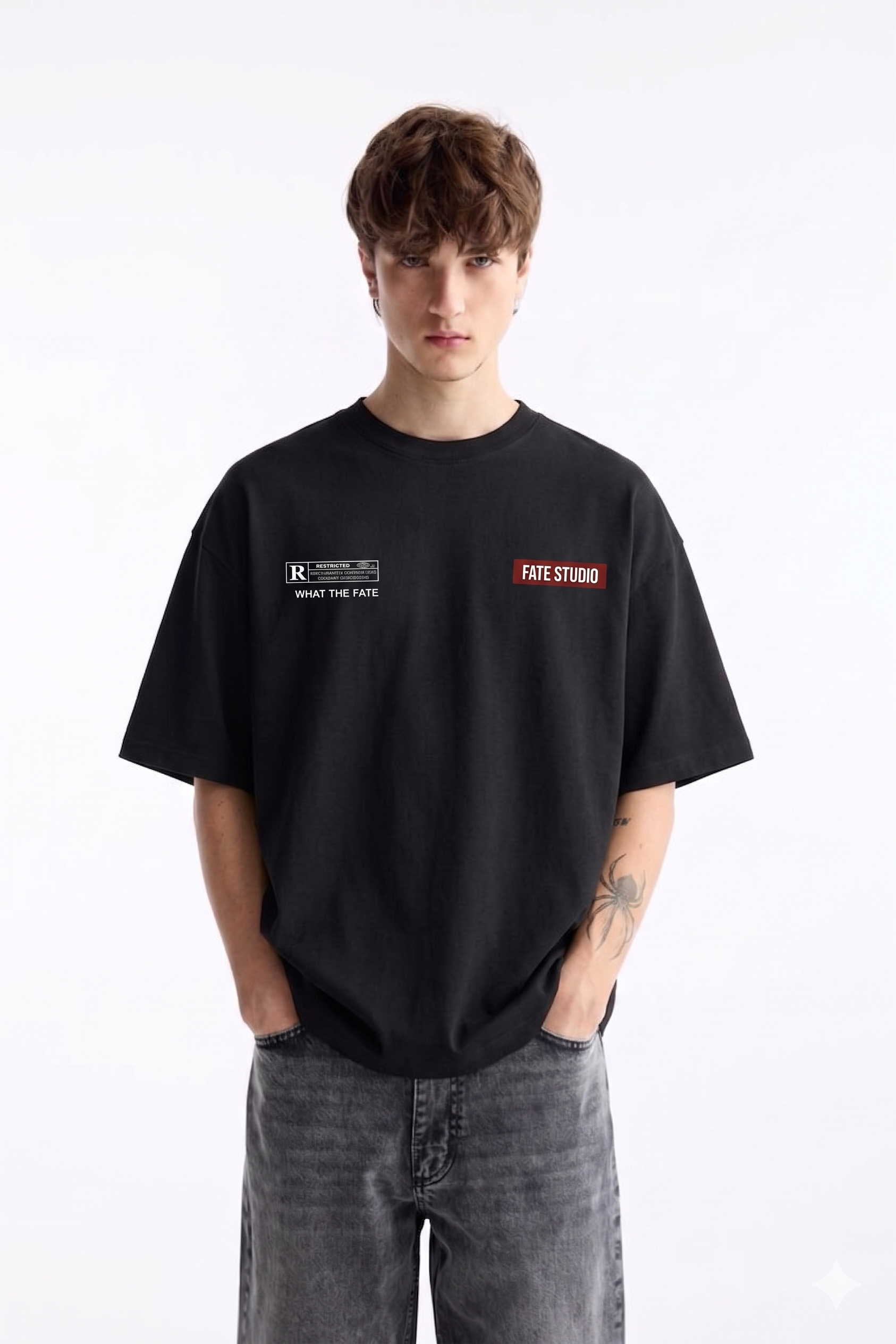 Hunter Tiger Oversized T-Shirt – Fierce Graphic Black Streetwear Tee