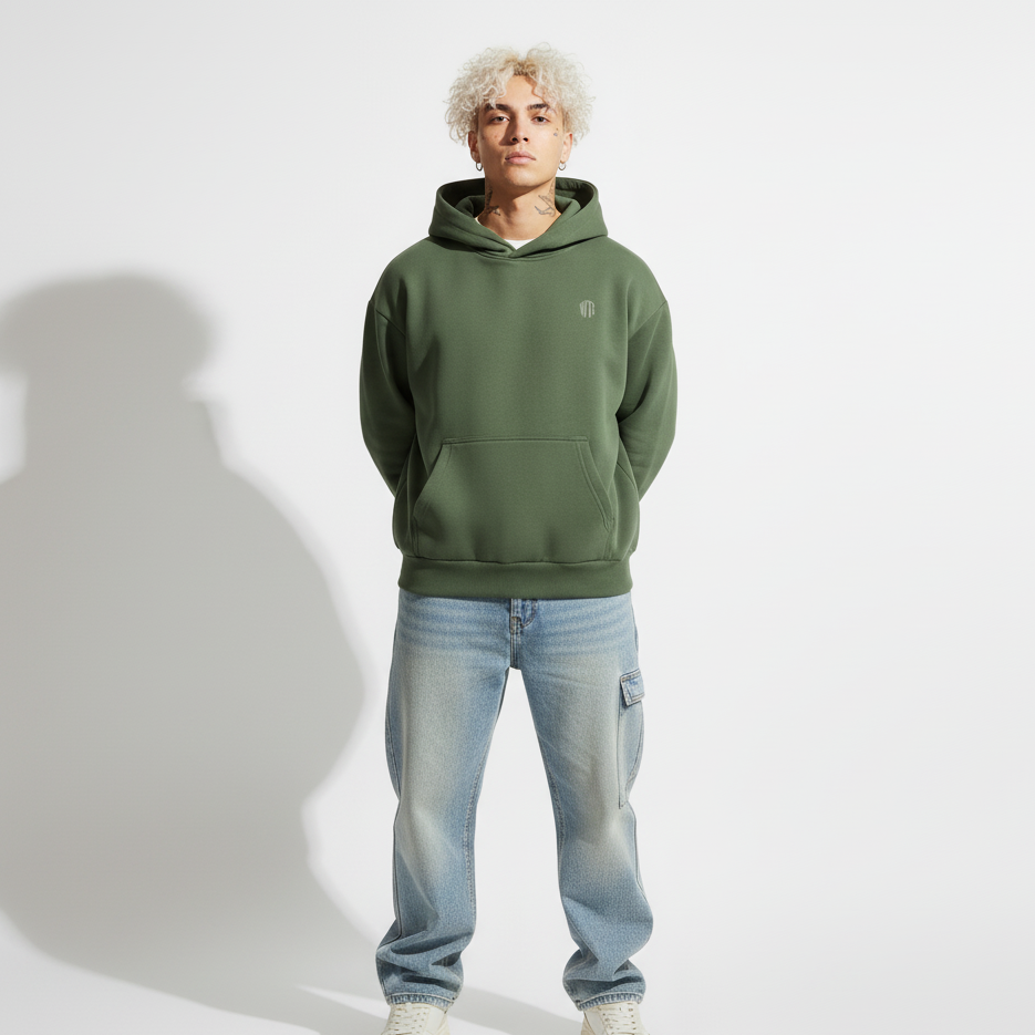 Olive Green Oversized Hoodie – WTFATE