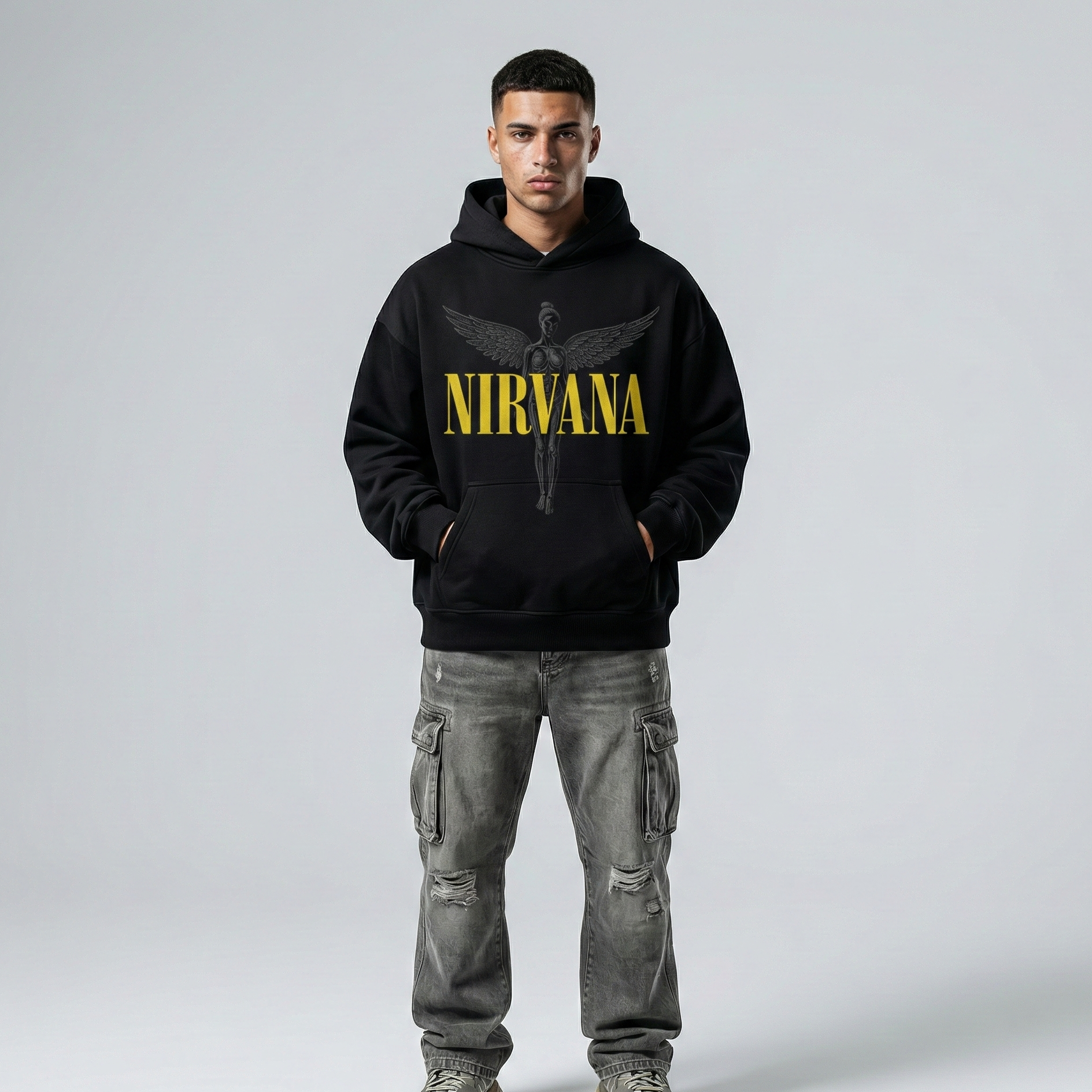 Nirvana Angel Oversized Hoodie – WTFATE