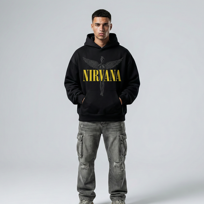 Nirvana Angel Oversized Hoodie – WTFATE