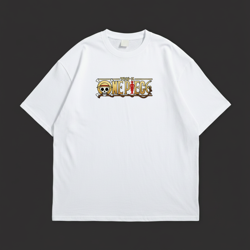 Pirate Era Anime Oversized T-Shirt – White