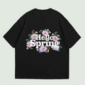 What The Fate oversized t-shirt
,Spring floral oversized tee
,Cotton terry streetwear
,DTF print t-shirt
,Black oversized tee
,Trendy spring fashion
,Urban streetwear oversized shirt
,Floral oversized t-shirt