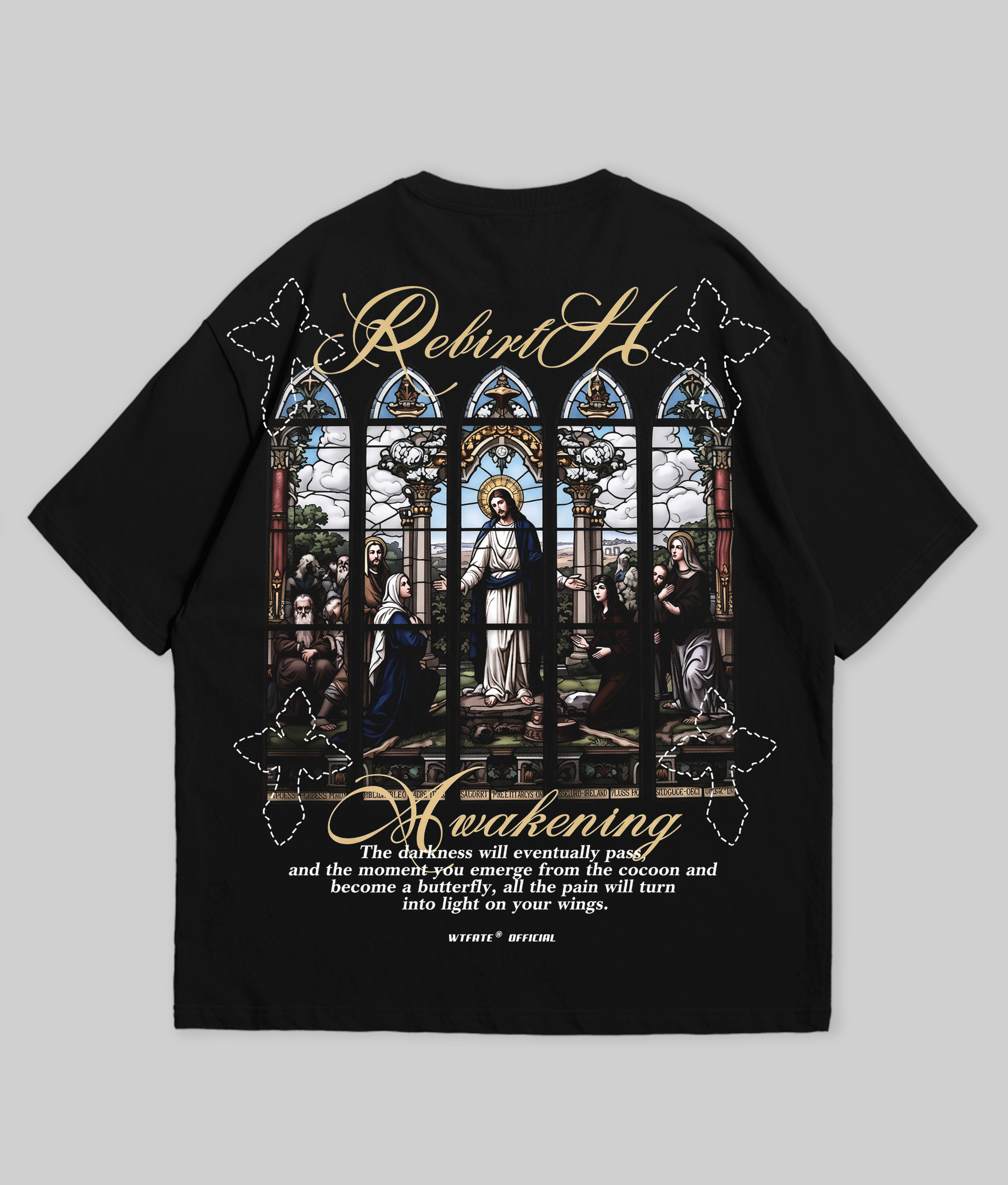 Rebirth Awakening T-Shirt – Gothic Vintage Back Print Tee