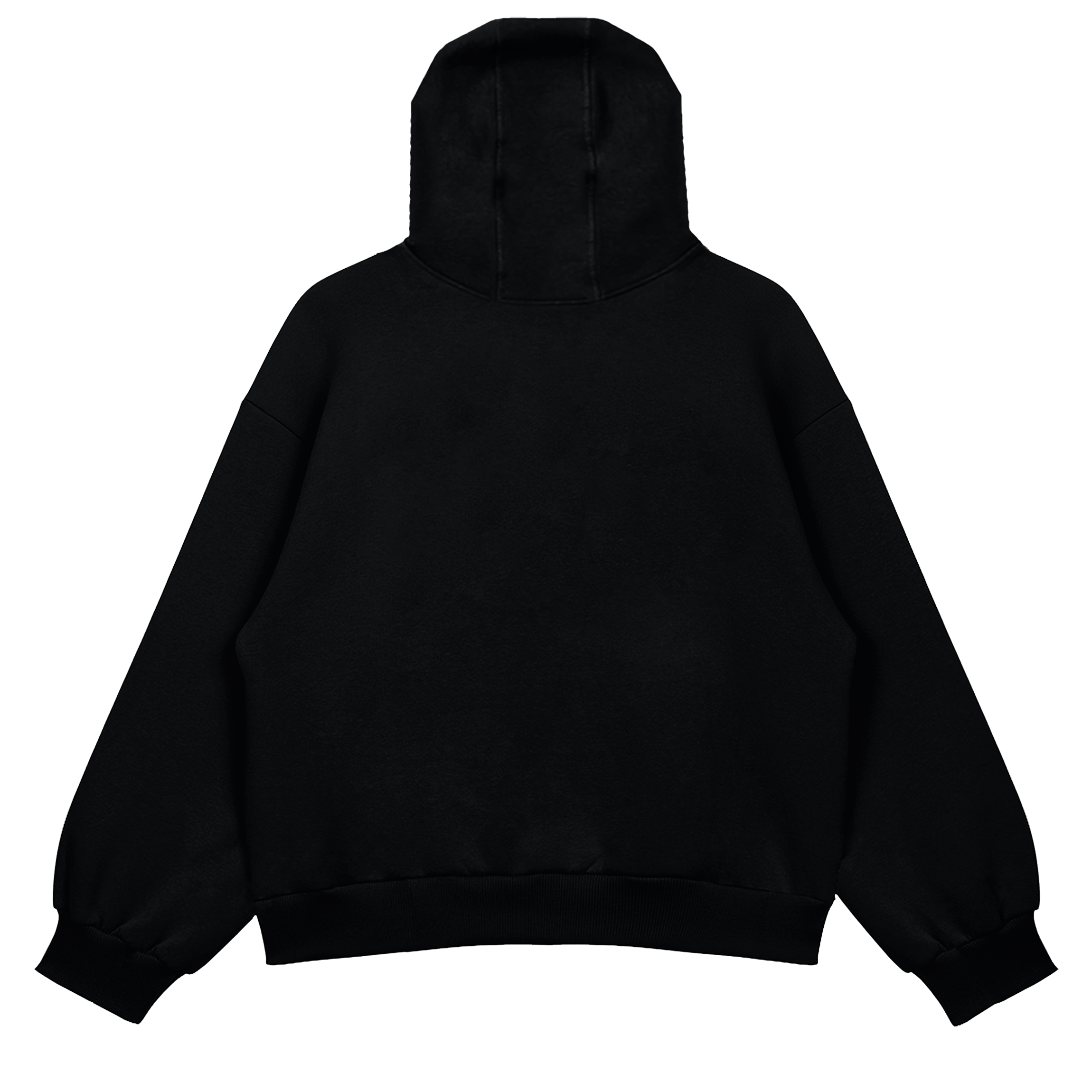Black hoodie on a white background