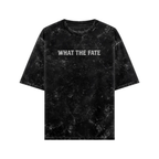 Oversize black Cerberus graphic tee by WHAT THE FATE with a distressed look for a trendy style