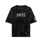 Oversized dark warrior graphic tee from WHAT THE FATE featuring a distressed black design