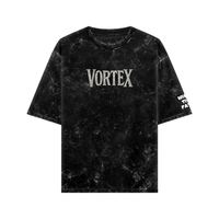 Oversized dark warrior graphic tee from WHAT THE FATE featuring a distressed black design