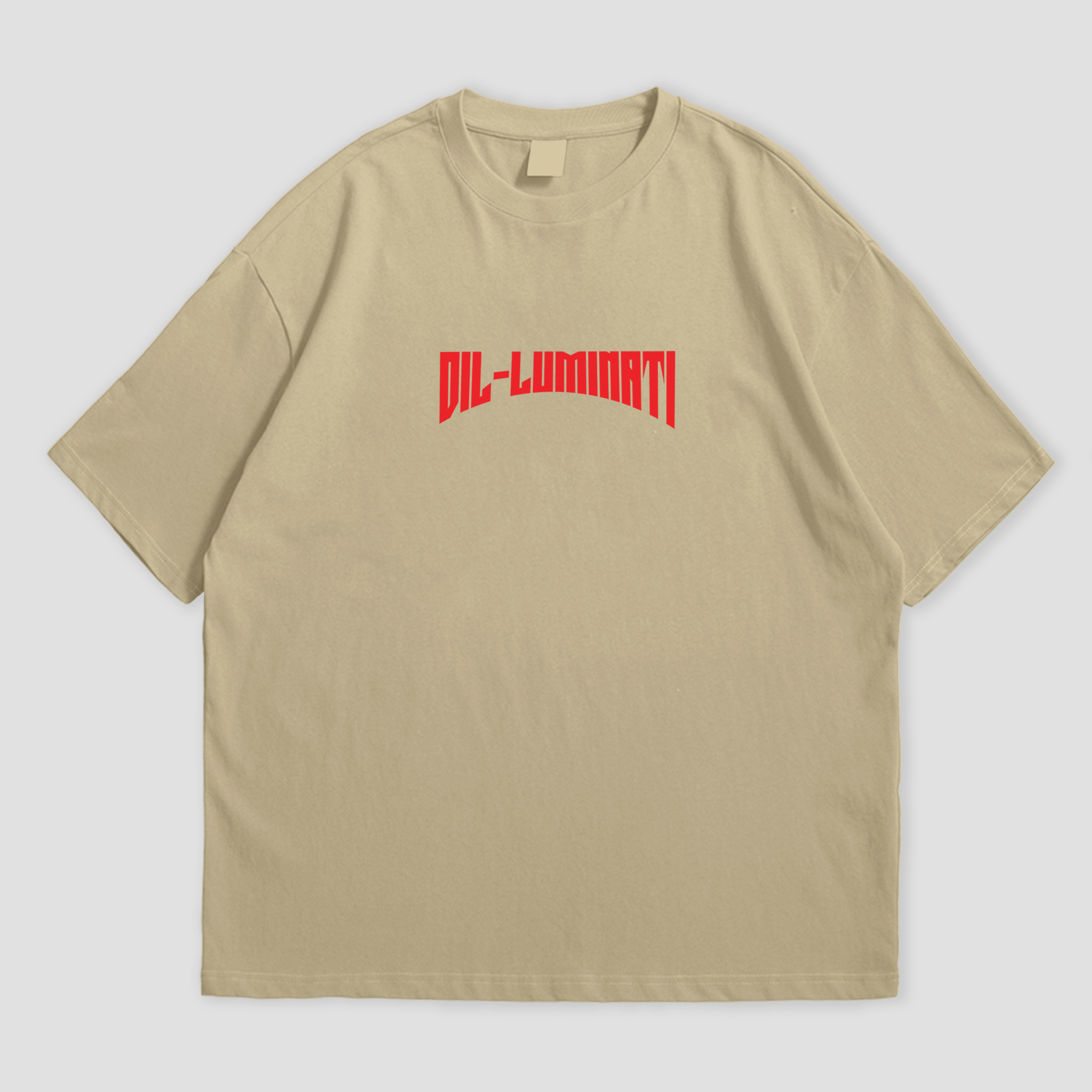 Back view of oversized black T-shirt by WHAT THE FATE with "Dil-Luminati Tour" graphic, showcasing a Diljit Dosanjh image. Perfect for music lovers and Diljit fans looking for unique tour merchandise and casual wear.