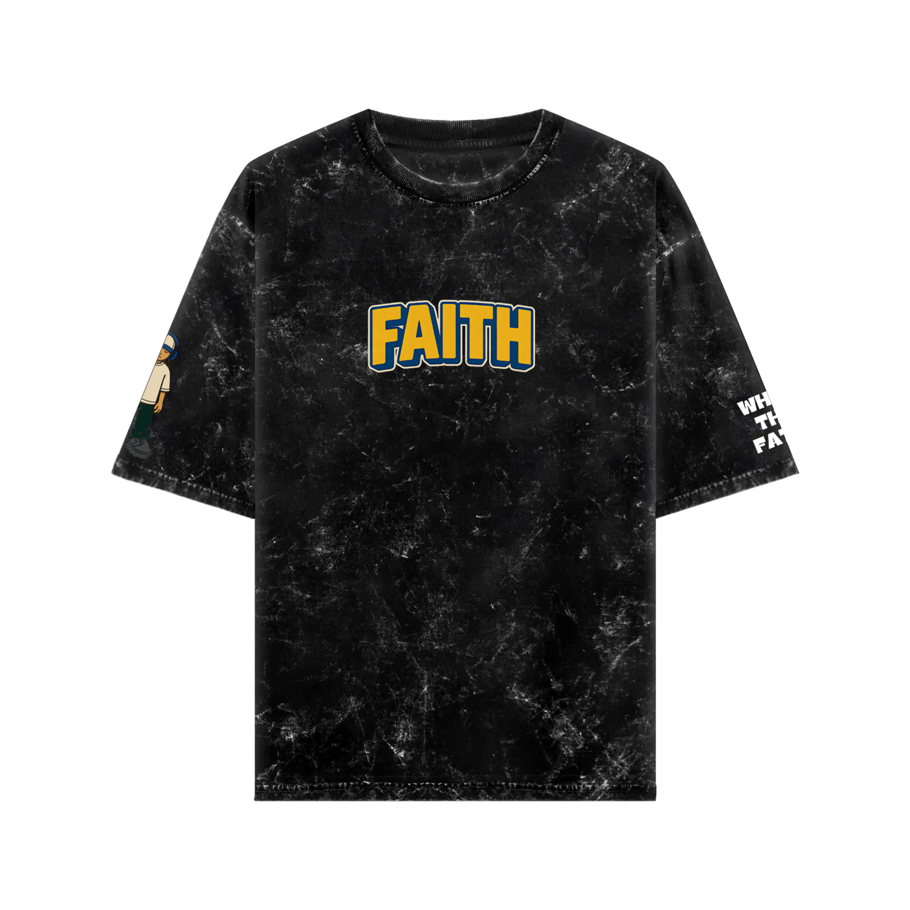 Faith introvert oversized t-shirt in black with stylish graphic and comfortable fit