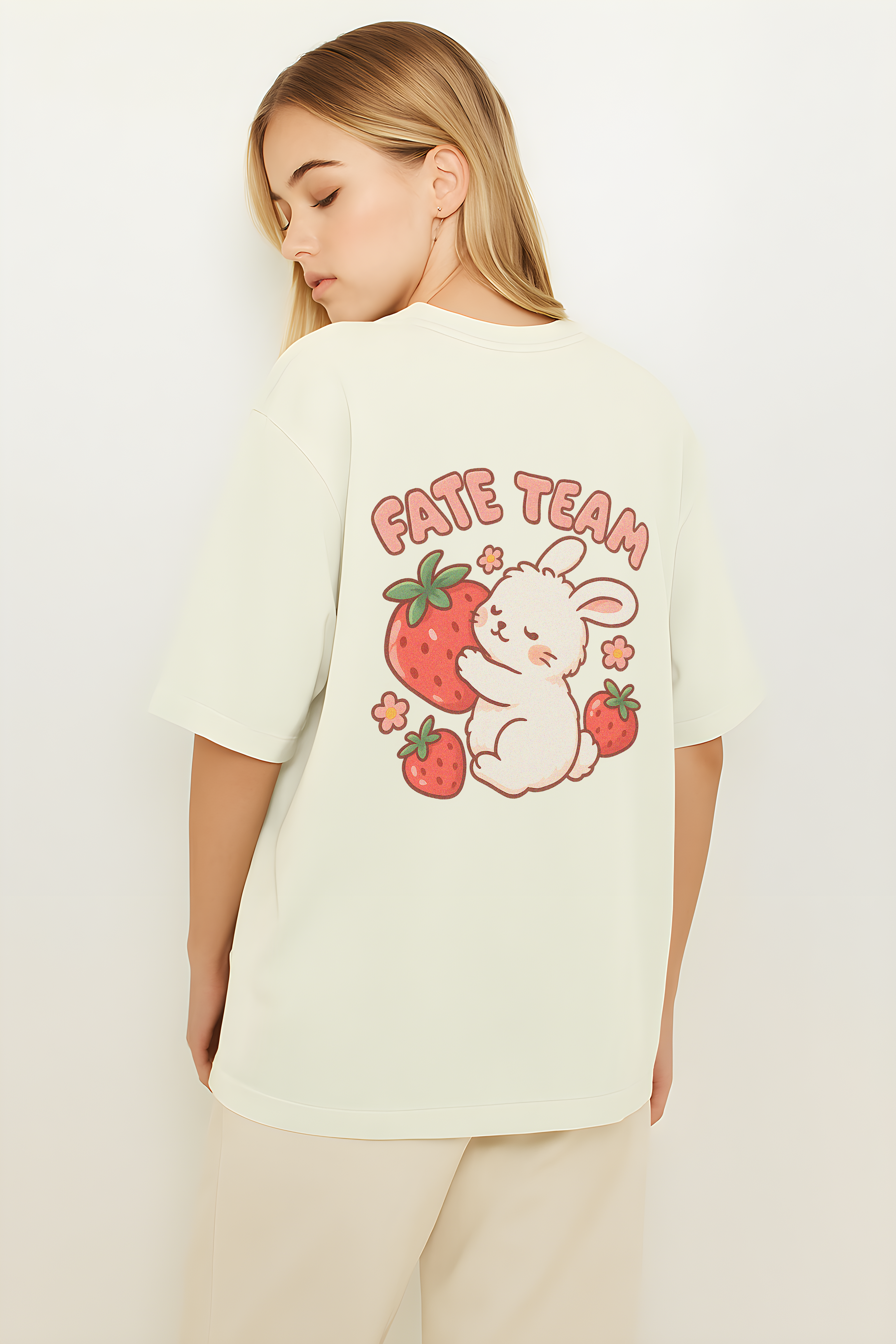 Fate Berry – Strawberry Bunny Cute Oversized T-Shirt
