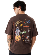 WHAT THE FATE Oversize Guardians of Galaxy T-Shirt featuring colorful space graphics and an astronaut design