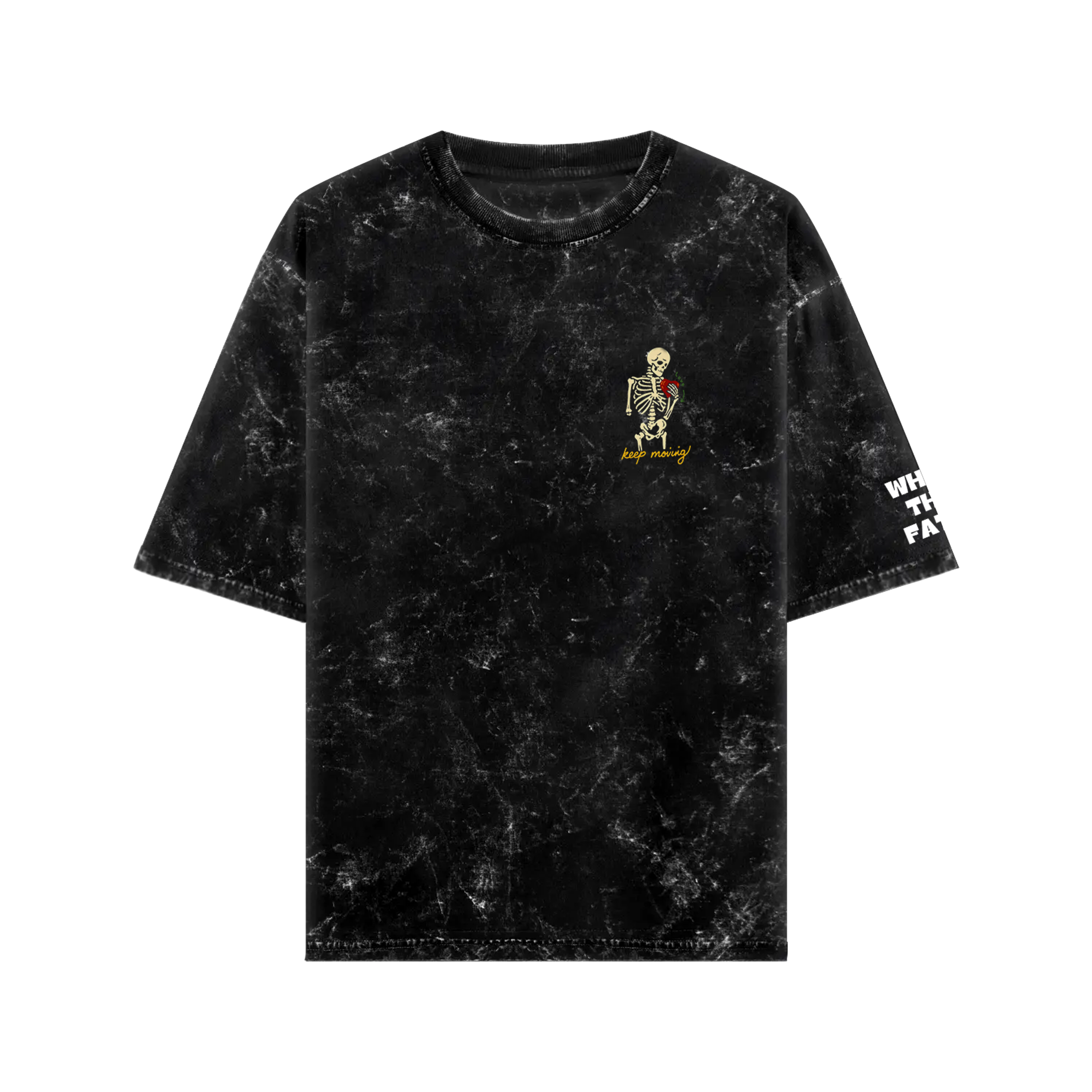 Let Your Heart Lead – Skeleton Graphic Oversized T-Shirt