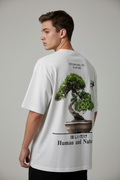 Human & Nature Oversized T-Shirt – Bonsai Graphic Tee