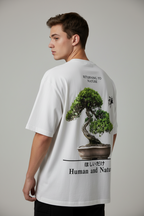 Human & Nature Oversized T-Shirt – Bonsai Graphic Tee