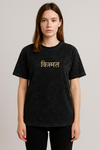WHAT THE FATE oversized cat graphic tee in black with stylish print design