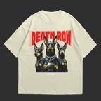 Oversized Doberman graphic t-shirt featuring a bold design with three Dobermans and 'DEATH ROW' lettering