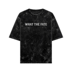 WHAT THE FATE Oversized Owl Graphic Tee in Black with Unique Design for Casual Wear