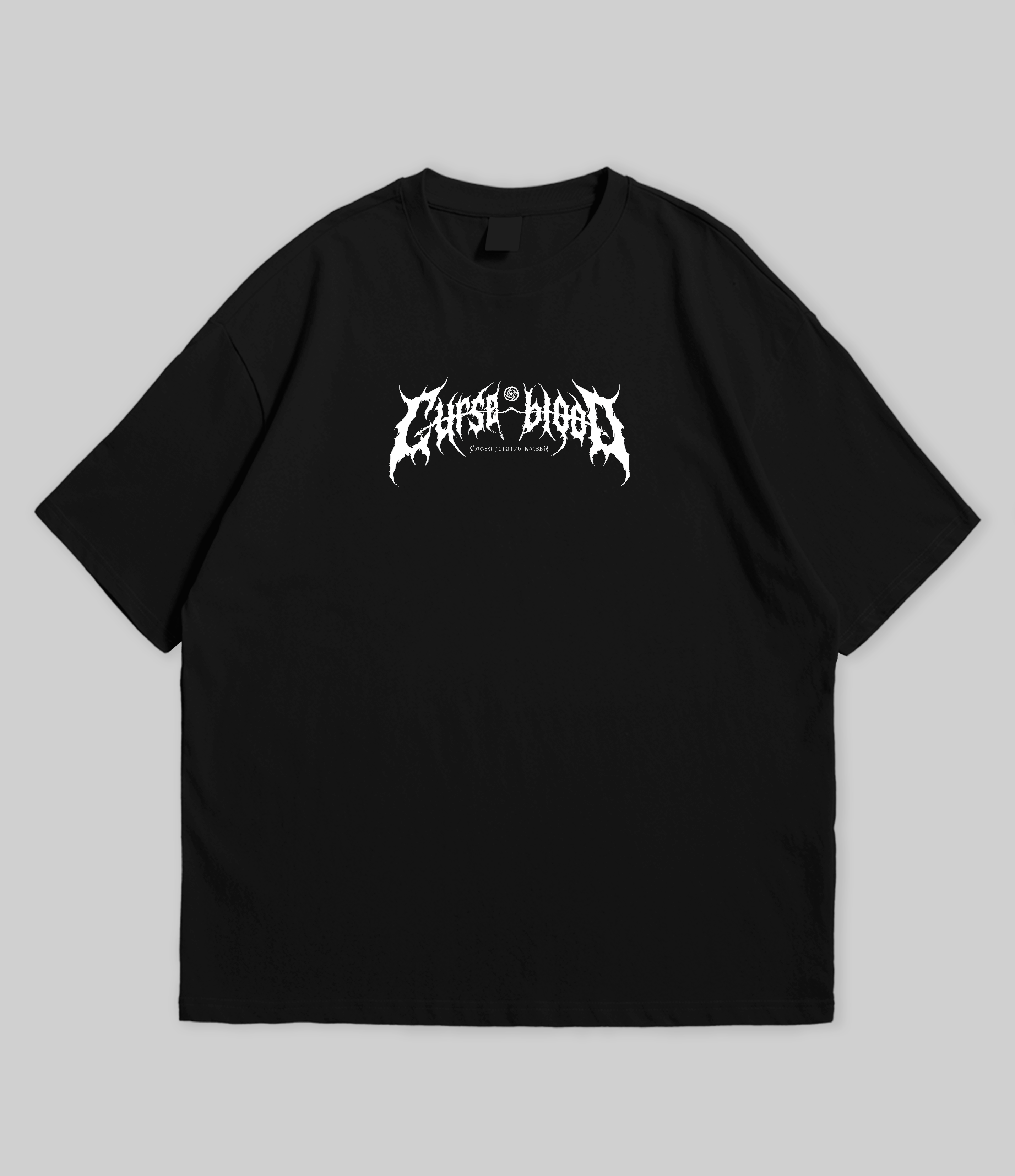 WHAT THE FATE Oversized T-Shirt in Black with Unique Graphic Design for Comfortable Style