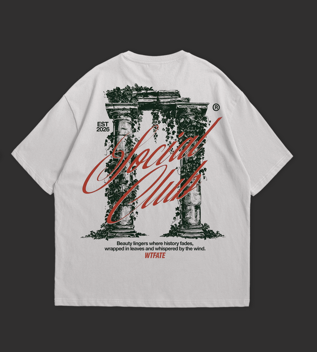 Social Club Oversized T-Shirt – Aesthetic Vintage