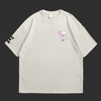 The Best is Love – Pastel Bear & Dog Graphic Oversized T-Shirt