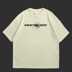 WHAT THE FATE oversized t-shirt featuring a spider web graphic t-shirt design in light color