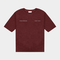 Burgundy oversized t-shirt from WHAT THE FATE with graphic print on the front