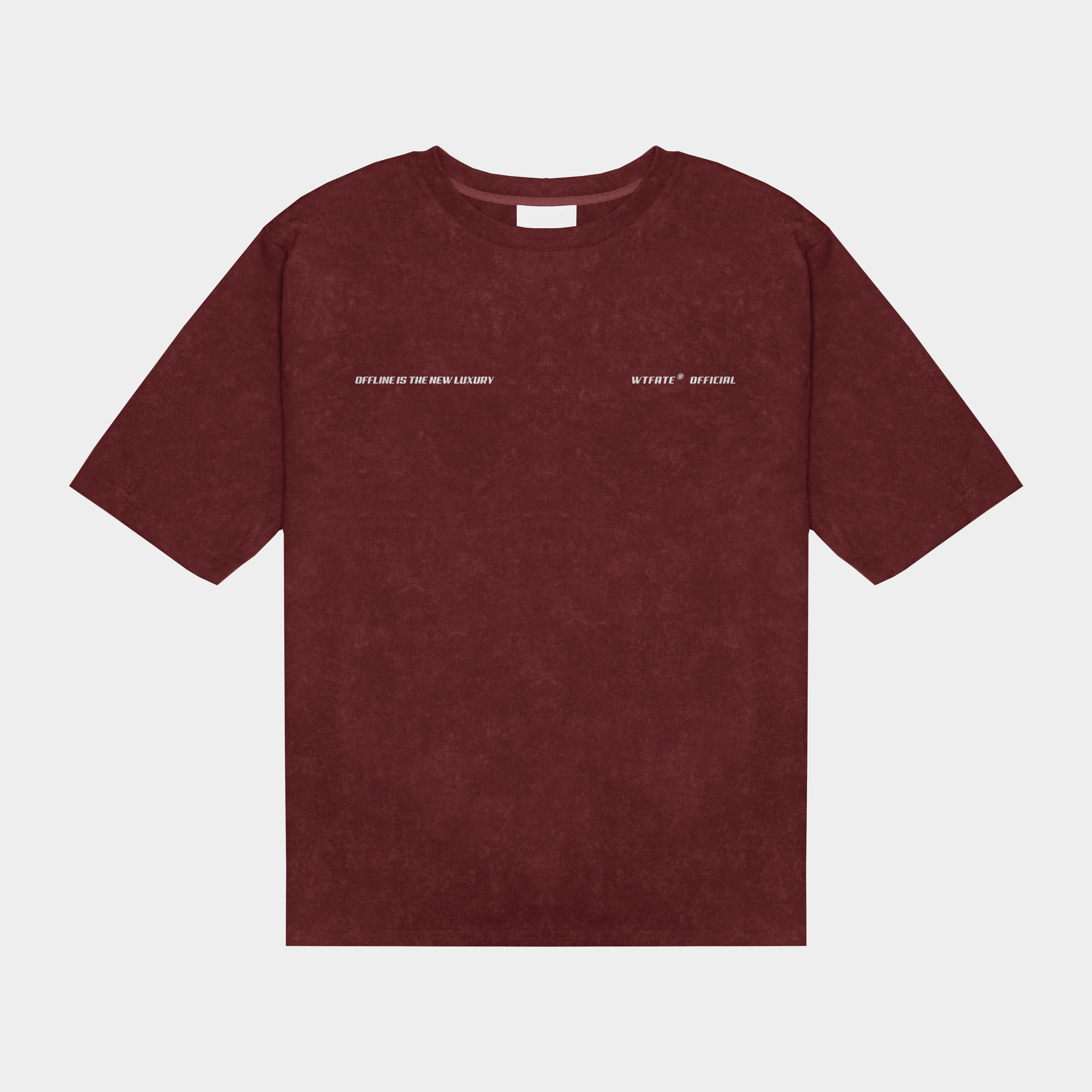 Burgundy oversized t-shirt from WHAT THE FATE with graphic print on the front