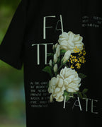 Oversized FATE Floral Graphic T-Shirt featuring vibrant floral design and bold typography