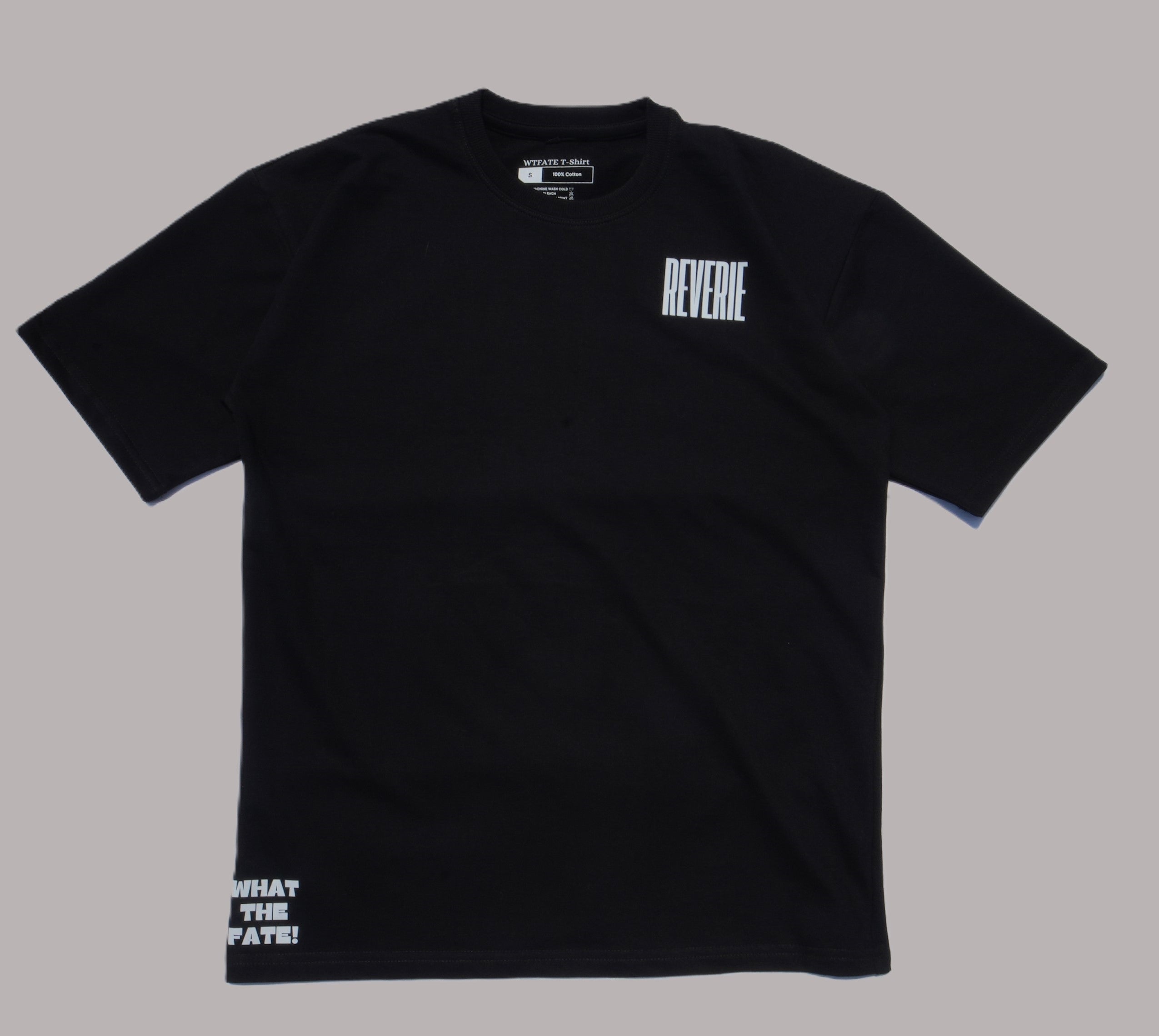 Reverie graphic tee for trendsetters, featuring a bold design and oversized fit in black.