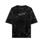 Oversize black Soar With Fate graphic tee featuring a stylish design for casual wear